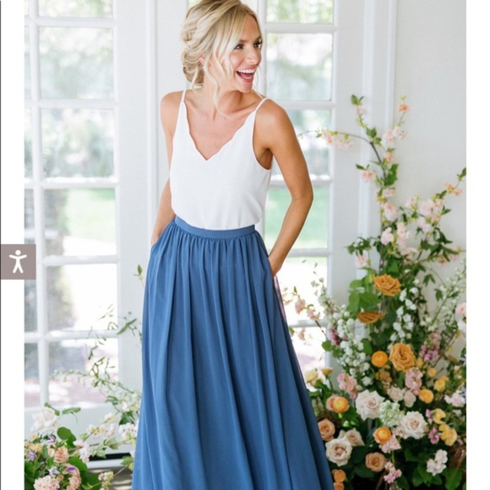 Revelry Clara Chiffon Maxi Skirt - Size 8
